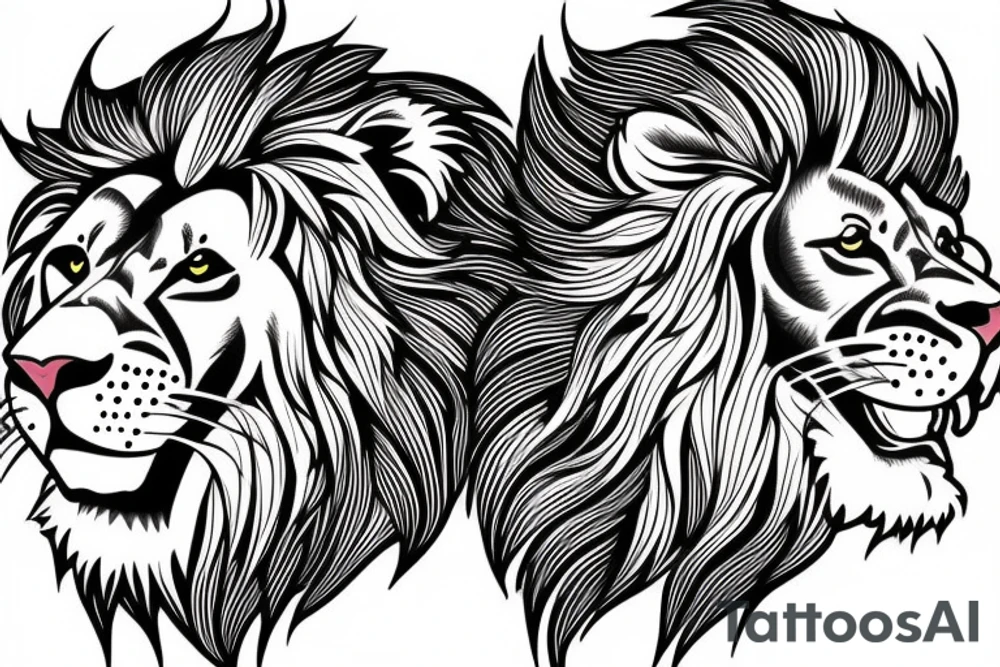Lion, tresh tattoo idea