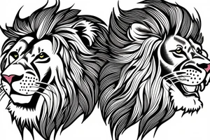Lion, tresh tattoo idea