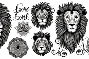 Lion, tresh tattoo idea