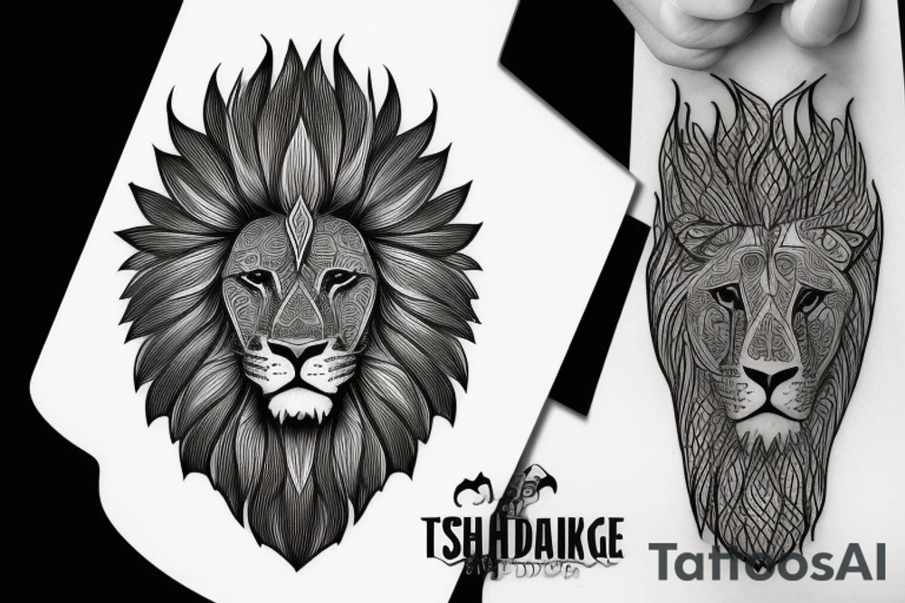 Lion, tresh tattoo idea