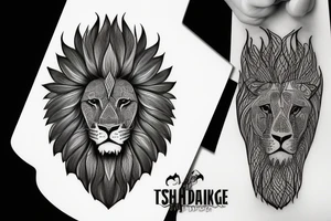 Lion, tresh tattoo idea