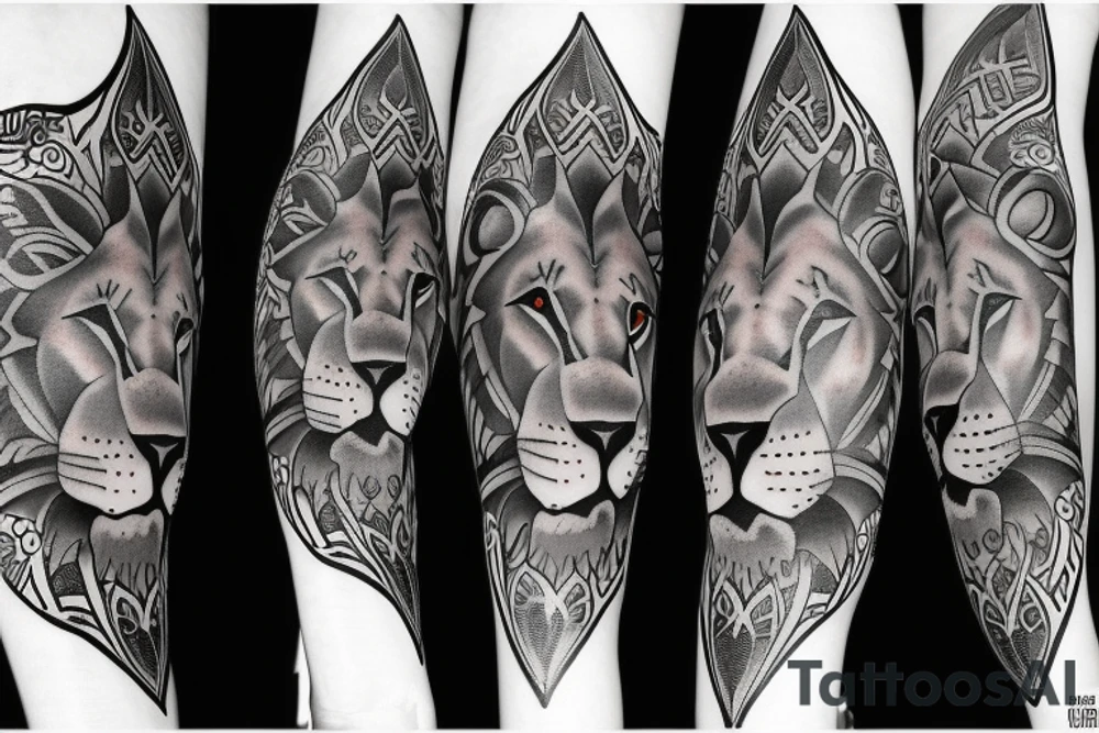 Lion, tresh tattoo idea