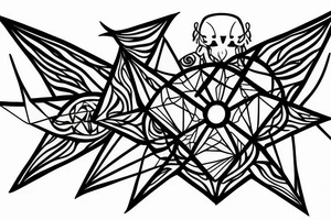 Metatron's cube with wings tattoo idea