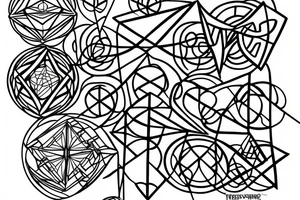 Metatron's cube with wings tattoo idea
