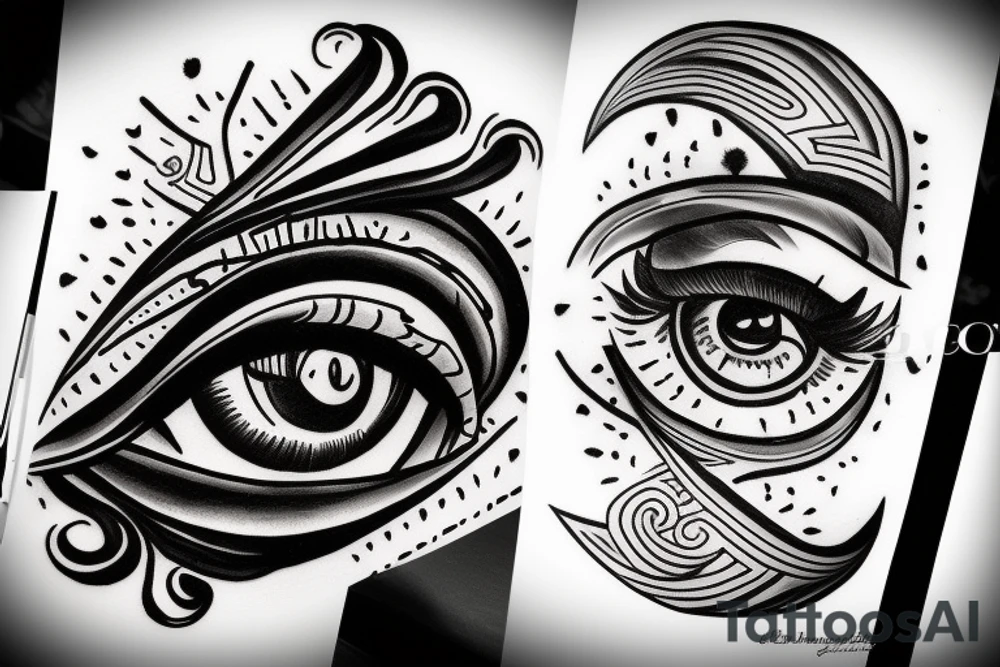 eye of horus with loyalty and confidence tattoo idea