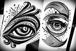 eye of horus with loyalty and confidence tattoo idea