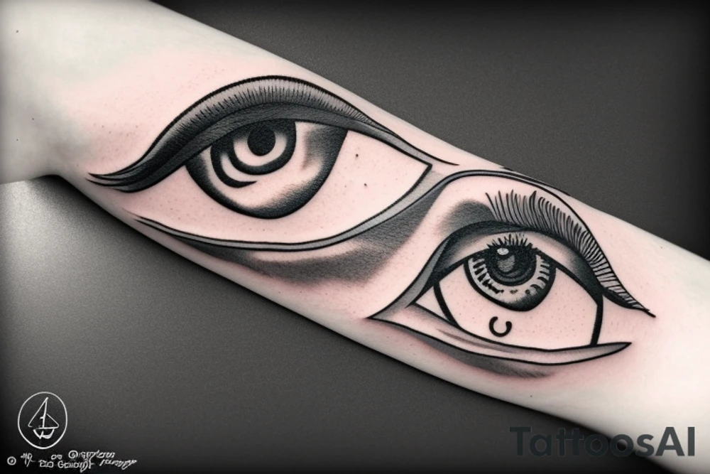 eye of horus with loyalty and confidence tattoo idea