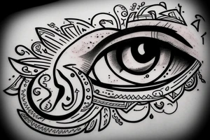 eye of horus with loyalty and confidence tattoo idea