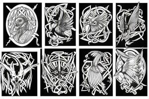 crows of odin tattoo idea