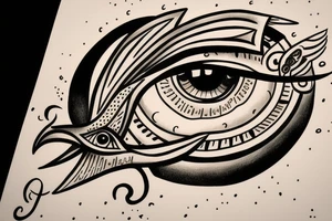 eye of horus and love with loyalty tattoo idea
