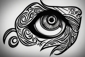 eye of horus and love with loyalty tattoo idea