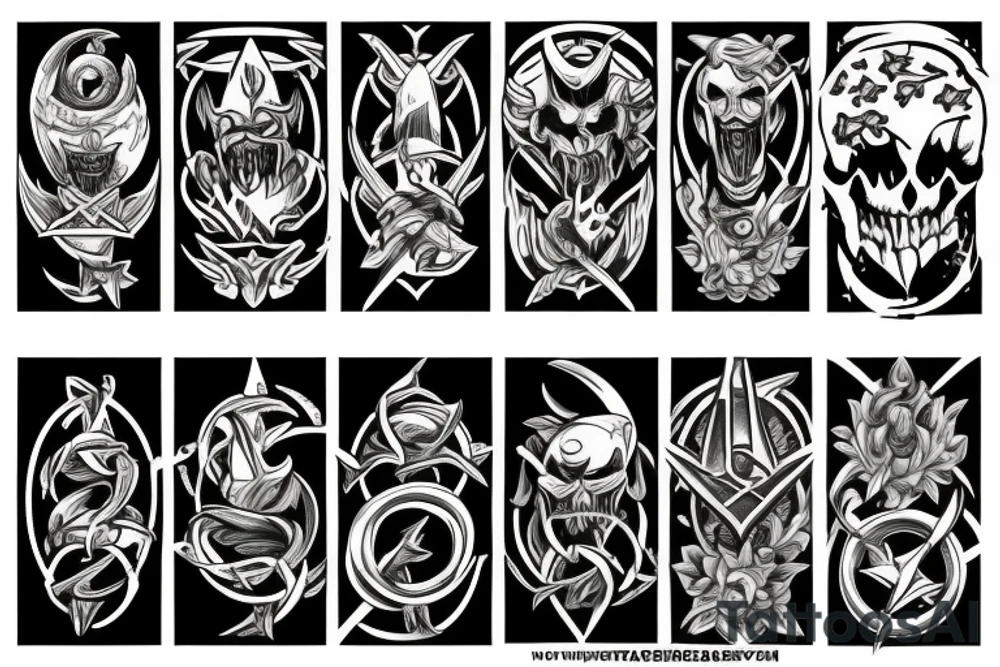 Evil trident tattoo idea