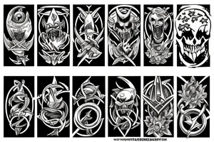 Evil trident tattoo idea