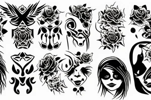 Sun with empty eyes tattoo idea