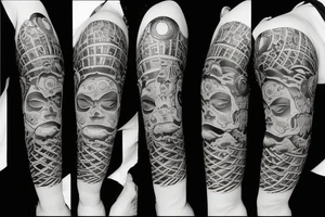 Big Sun with empty eyes tattoo idea