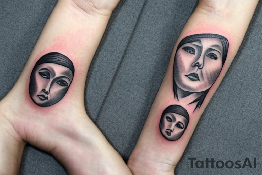 Big Sun with empty eyes tattoo idea