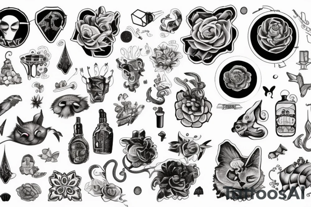 Космос, звезды, роршах tattoo idea