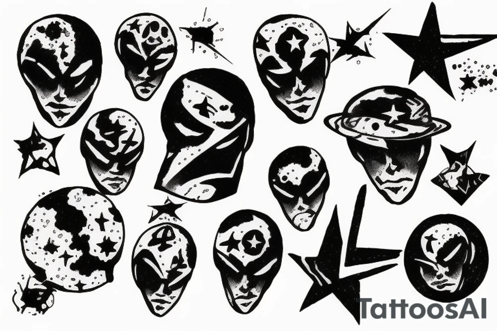 Space stars Rorschach Watchmen tattoo idea