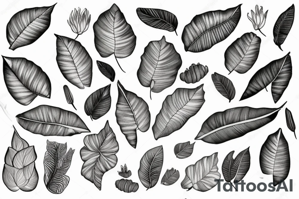 Artocarpus blancoi leaf
Strongylodon macrobotrys flower tattoo idea