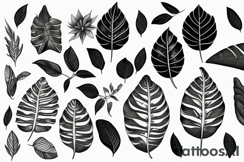 Artocarpus blancoi leaf
Strongylodon macrobotrys flower tattoo idea