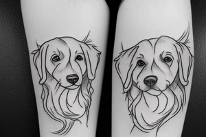 Golden retriever tattoo idea