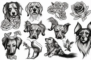 Golden retriever tattoo idea