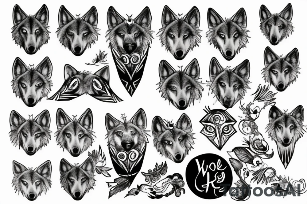 wolf tattoo idea