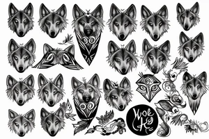 wolf tattoo idea