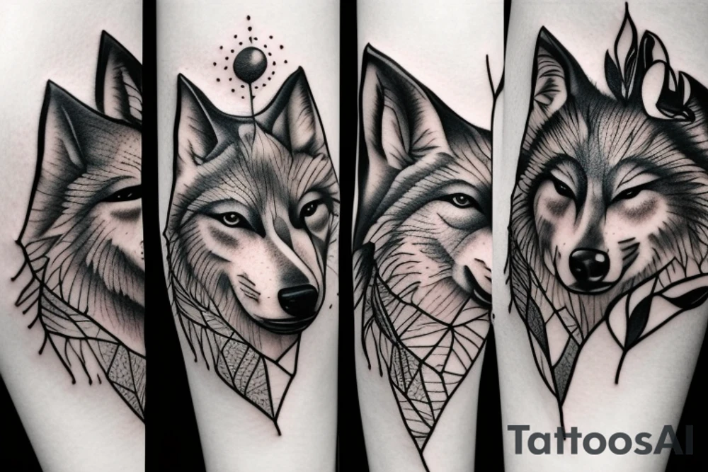 wolf tattoo idea