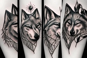 wolf tattoo idea