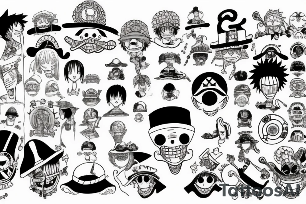 One piece tattoo idea
