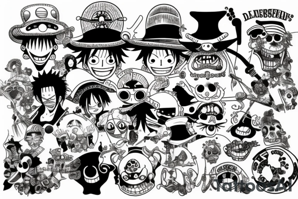One piece tattoo idea