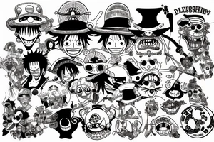 One piece tattoo idea