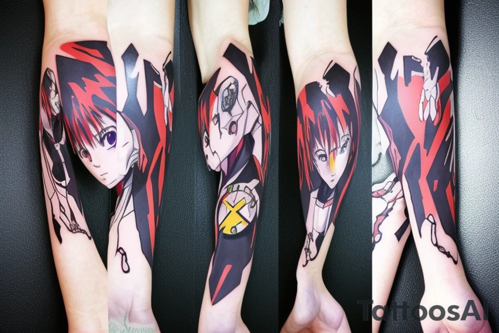 Evangelion eva 01 standing pose tattoo idea