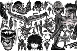 Guts from berserk anime tattoo idea