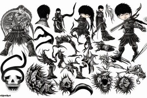 Guts from berserk anime tattoo idea