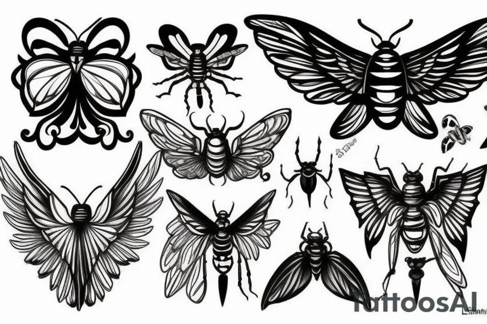Bug with wings tattoo idea