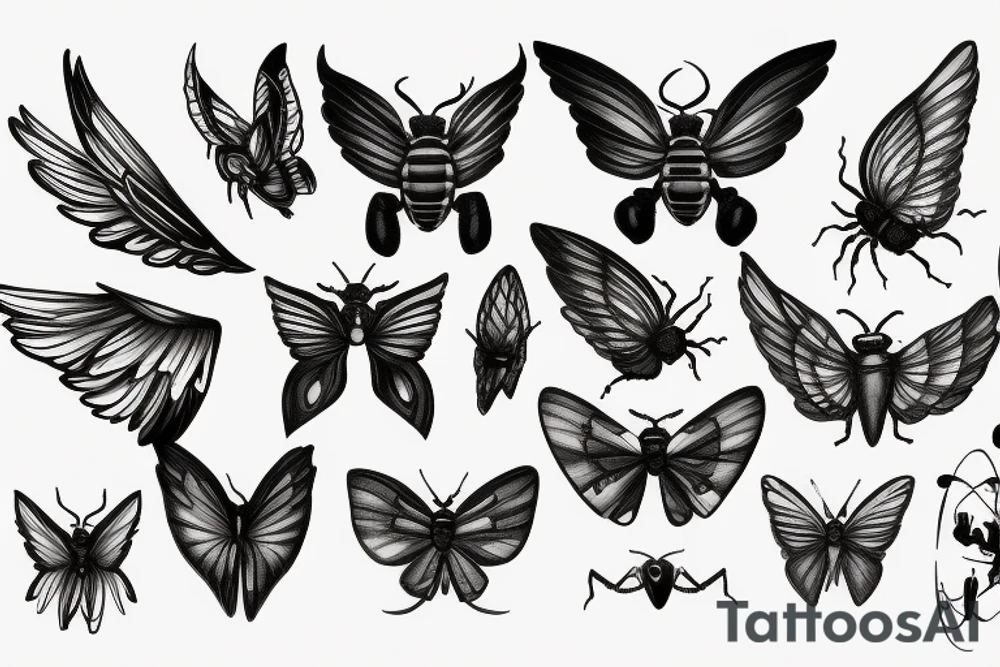 Bug with wings tattoo idea