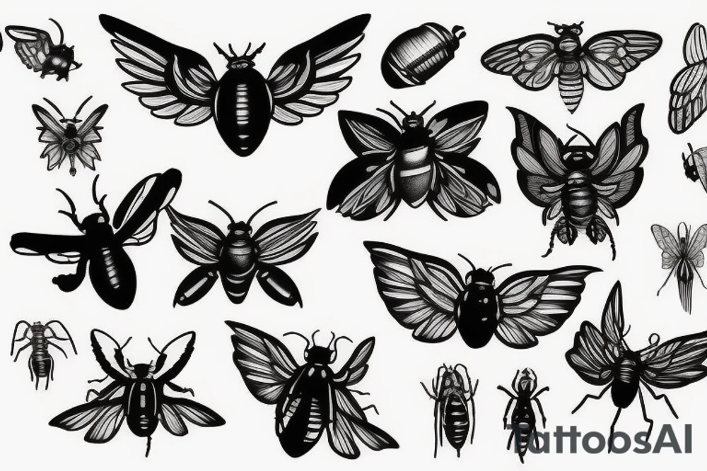 Bug with wings tattoo idea