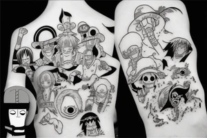 one piece anime tattoo idea