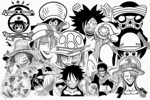 one piece anime tattoo idea