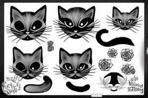 black cat scratching you tattoo idea