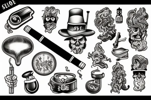 a smoking pipe tattoo idea