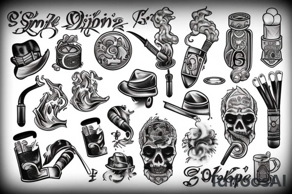 a smoking pipe tattoo idea