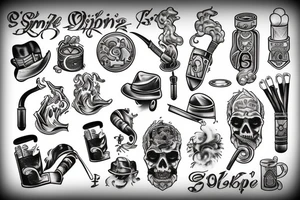 a smoking pipe tattoo idea