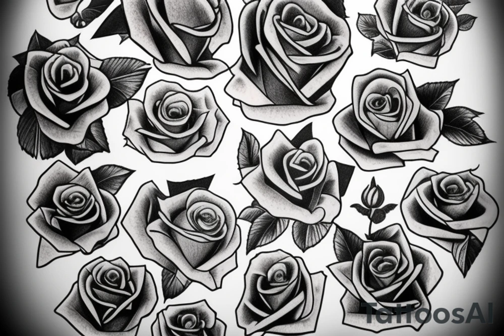 Money roses tattoo idea