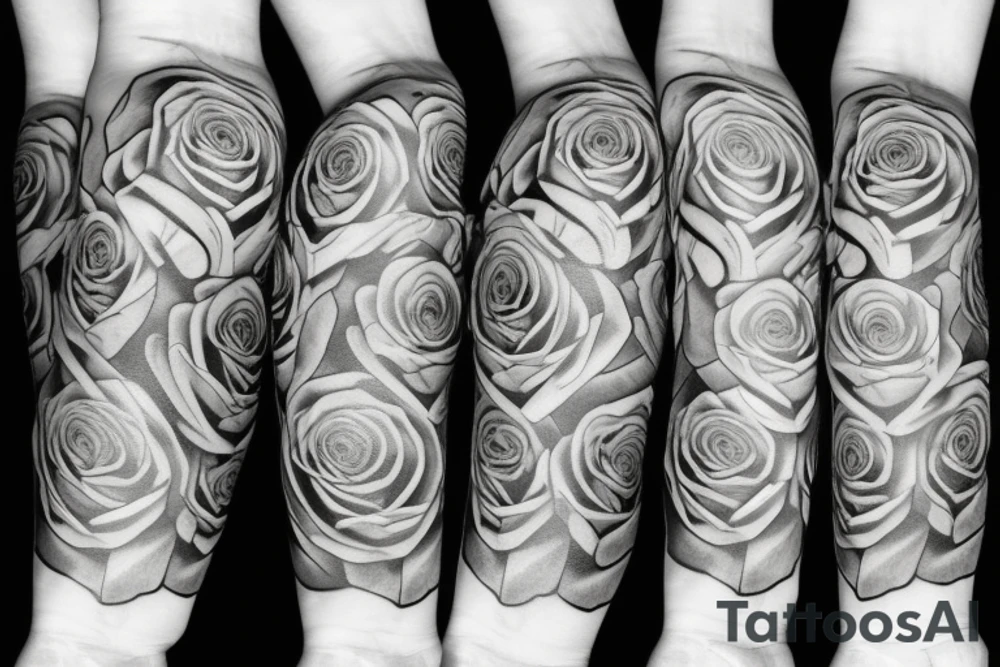 Money roses tattoo idea