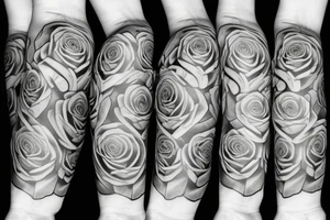 Money roses tattoo idea