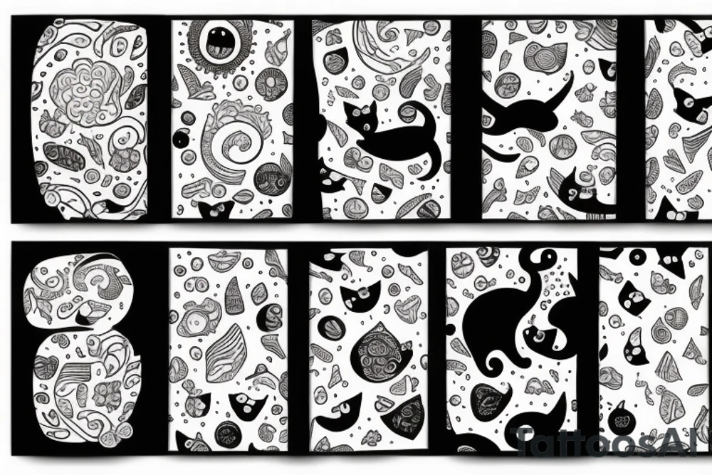 cute cat tattoo idea
