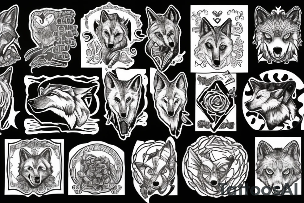 wolf tattoo idea